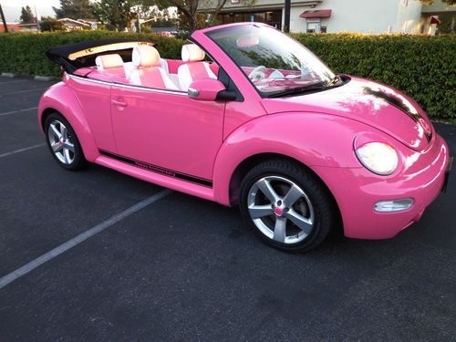 barbie pink vw beetle car